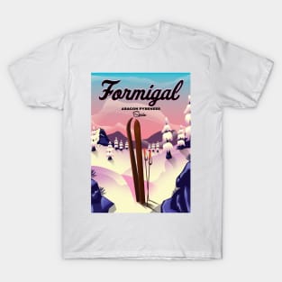 Formigal ski poster. T-Shirt